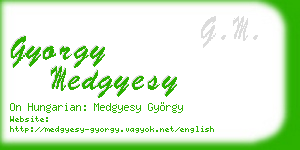 gyorgy medgyesy business card